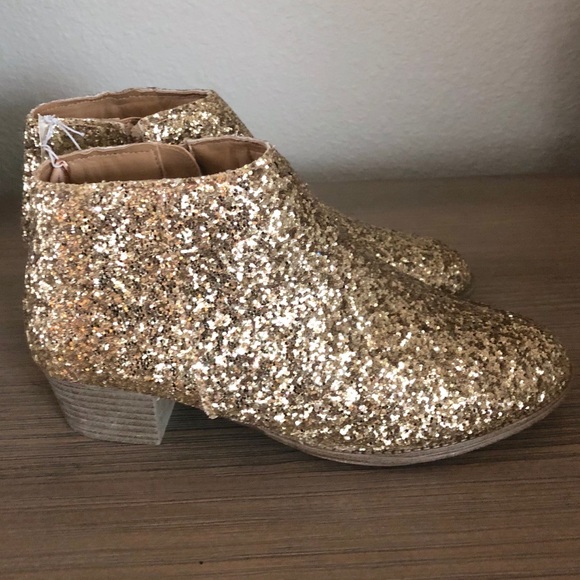 Old Navy Other - Brand New Gold Glitter Booties Christmas/Halloween